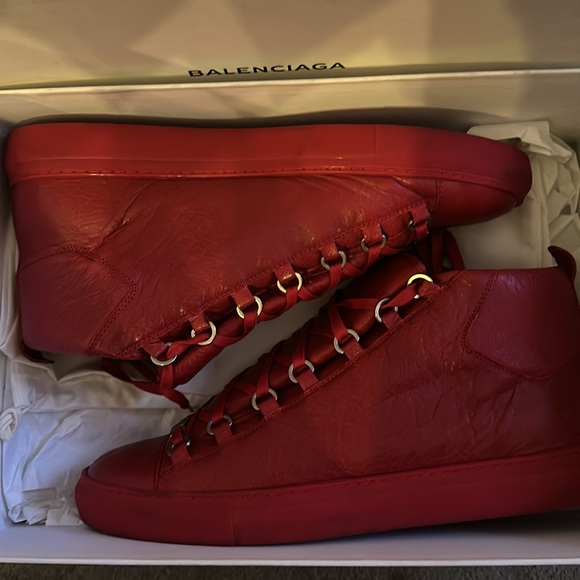 Balenciaga red designer sneakers 100 % authentic - Picture 5 of 8